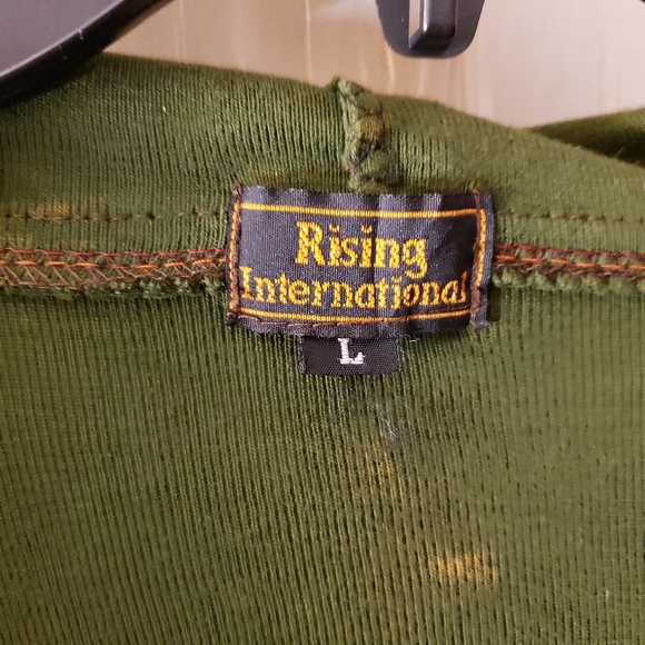 Rising International Zip Up Hoodie Boho Hippie Large Unique Pattern - Picture 10 of 11